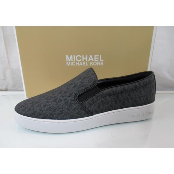 Michael Kors Keaton Slip On Sneakers Shoes MK Signature Black Size 8.5 - Picture 2 of 10